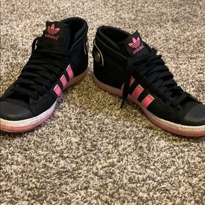 Adidas originals pink and black